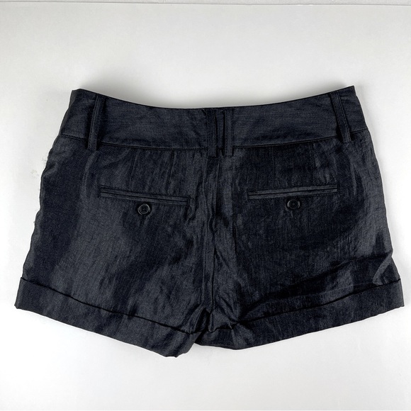 EXPRESS Black Satiny Shimmery Pleated Shorts, Party/Dressy/Formal - Picture 2 of 8